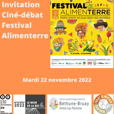 Festival Alimenterre La Fabrique 22 novembre 2022 Agglomération Béthune Bruay